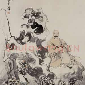 1878年 任伯年《石农小像》国画人物作品图片鉴赏