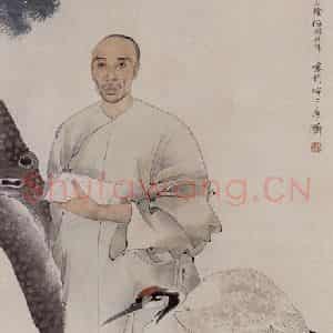 1878年 任伯年《吴淦像》国画人物作品图片鉴赏