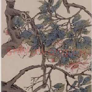 约19世纪70年代中期 任伯年《寒香幽鸟》国画花鸟作品图片鉴赏
