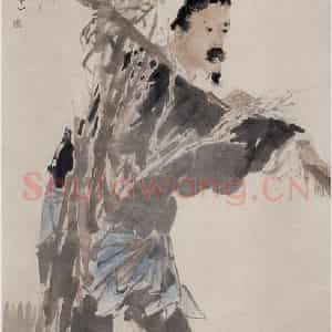 1878年 任伯年《人物四屏》国画人物作品图片鉴赏
