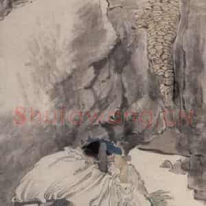 1879年 任伯年《干莫炼剑图》国画人物作品图片鉴赏