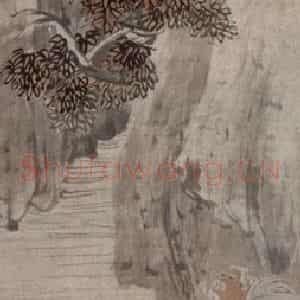 约19世纪80年代初期 任伯年《人物图》国画人物作品图片鉴赏