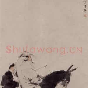 1880年 任伯年《行旅图》国画人物作品图片鉴赏