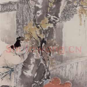 1880年 任伯年《风尘三侠图》国画人物作品图片鉴赏