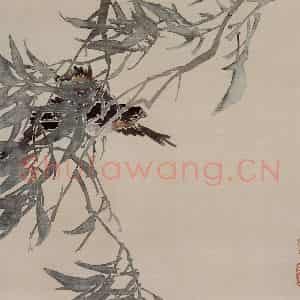 1875年 任伯年《花鸟图册八开》国画花鸟作品图片鉴赏