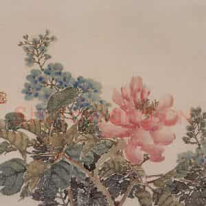1875年 任伯年《花鸟图册八开》国画花鸟作品图片鉴赏
