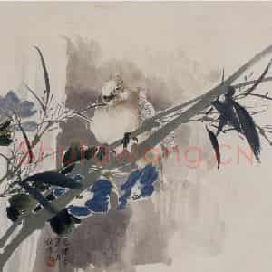 1882年 任伯年《花鸟人物图册十二开》国画花鸟作品图片鉴赏