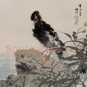 1881年 任伯年《花鸟人物图册十二开》国画花鸟作品图片鉴赏