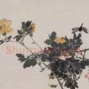1875年 任伯年《花鸟人物图册十二开》国画花鸟作品图片鉴赏