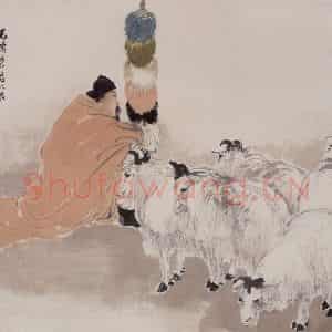 1882年 任伯年《花鸟人物图册十二开》国画人物作品图片鉴赏
