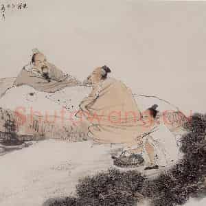 1882年 任伯年《花鸟人物图册十二开》国画人物作品图片鉴赏