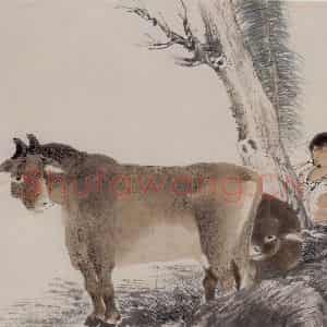 1882年 任伯年《花鸟人物图册十二开》国画人物作品图片鉴赏