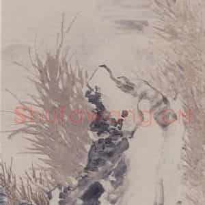 约19世纪70年代中期 任伯年《花鸟图四屏》国画花鸟作品图片鉴赏