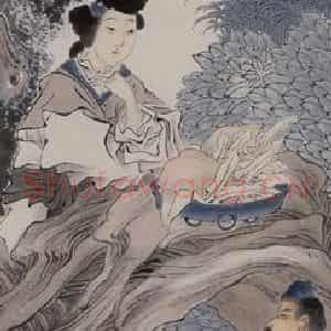 约19世纪70年代中期 任伯年《人物四条屏》国画人物作品图片鉴赏