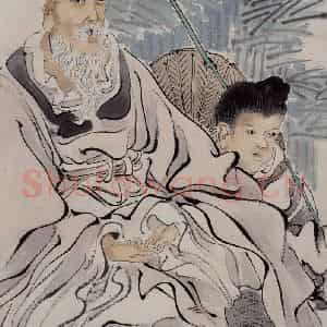 约19世纪70年代中期 任伯年《人物四条屏》国画人物作品图片鉴赏