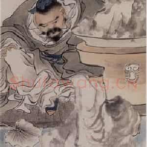约19世纪70年代中期 任伯年《人物四条屏》国画人物作品图片鉴赏