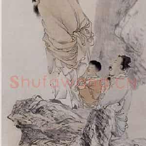 1882年 任伯年《人物故事屏》国画人物写意作品图片鉴赏