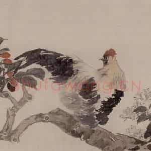 1882年 任伯年《杂画卷四帧》国画花鸟写意作品图片鉴赏