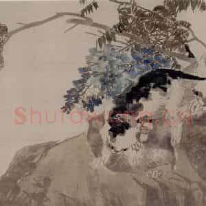 1882年 任伯年《杂画卷四帧》国画花鸟写意作品图片鉴赏