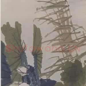1883年 任伯年《花鸟四条屏》国画花鸟写意作品图片鉴赏