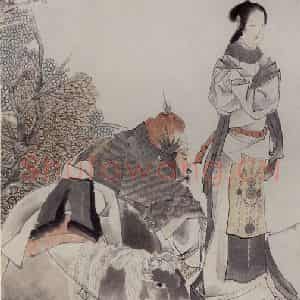 1883年 任伯年《出游图》国画人物写意作品图片鉴赏