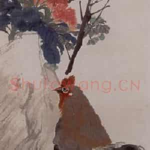 1883年 任伯年《花鸟四条屏》国画花鸟写意作品图片鉴赏