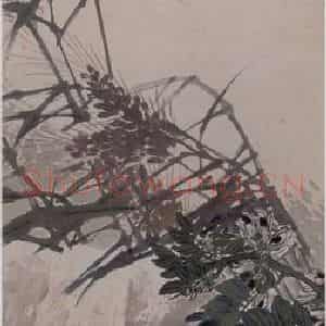 1883年 任伯年《花鸟四条屏》国画花鸟写意作品图片鉴赏