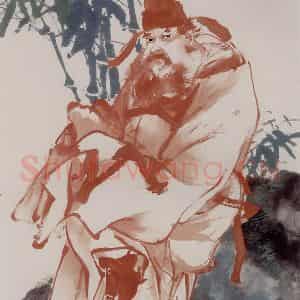 清代 任伯年《钟馗图》国画人物写意作品图片鉴赏