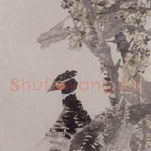 1884年 任伯年《花鸟四条屏》国画花鸟写意作品图片鉴赏