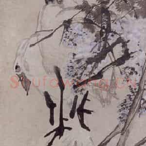 1884年 任伯年《花鸟四条屏》国画花鸟写意作品图片鉴赏