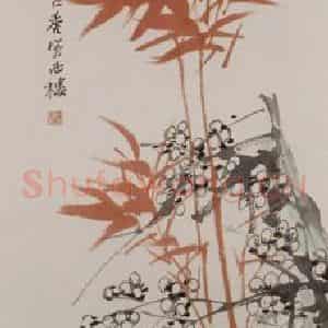 1884年 任伯年《花鸟四条屏》国画花鸟写意作品图片鉴赏