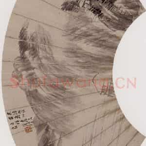 1886年 任伯年《杂画册十二开》国画山水写意作品图片鉴赏