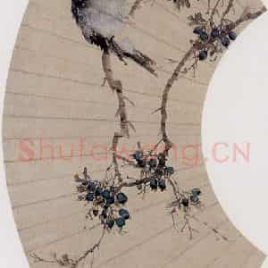 1881年 任伯年《花鸟图》国画花鸟写意作品图片鉴赏
