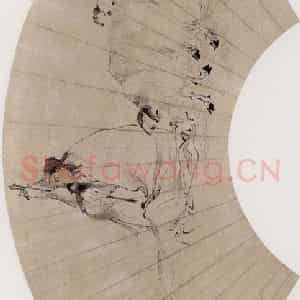 1881年 任伯年《苏武牧羊》国画人物写意作品图片鉴赏