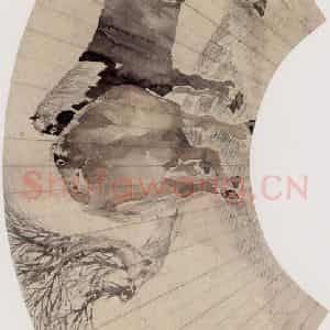 1881年 任伯年《双马图》国画花鸟写意作品图片鉴赏