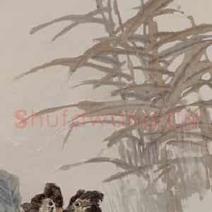 1881年 任伯年《花鸟四条屏》国画花鸟写意作品图片鉴赏