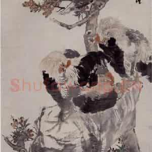 1881年 任伯年《吉祥如意》国画花鸟写意作品图片鉴赏