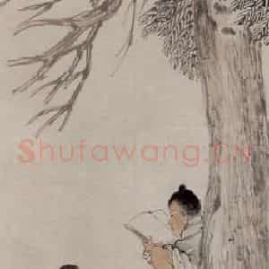 1881年 任伯年《人物四条屏》国画人物写意作品图片鉴赏