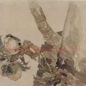 清代 任伯年《花鸟册三帧》国画花鸟写意作品图片鉴赏