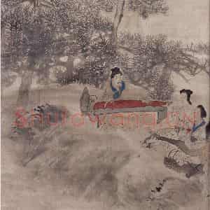 清代 任伯年《东山丝竹图》国画人物作品图片鉴赏