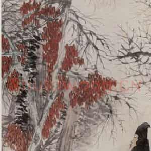 清代 任伯年《寒林高士图》国画人物作品图片鉴赏