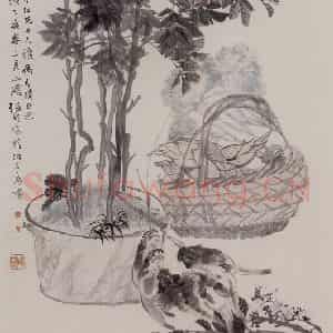 清代 任伯年《岁朝图》国画花鸟作品图片鉴赏