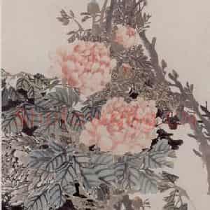 清代 任伯年《玉堂富贵图》国画花鸟作品图片鉴赏