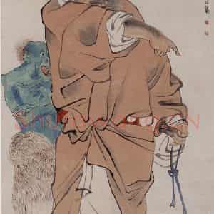清代 任伯年《钟馗图》国画人物作品图片鉴赏