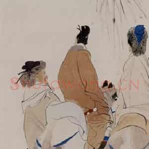 清代 任伯年《人物四条屏》国画人物作品图片鉴赏
