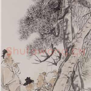 清代 任伯年《人物四条屏》国画人物作品图片鉴赏