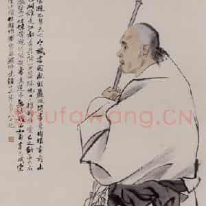 清代 任伯年《高邕之像》国画人物作品图片鉴赏