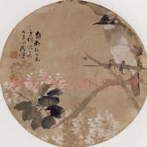 清代 任伯年《花鸟图》国画花鸟作品图片鉴赏