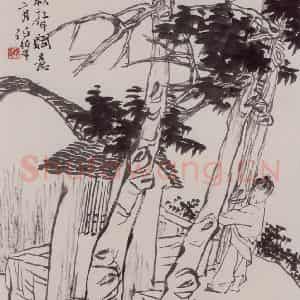 清代 任伯年《水墨人物上水十二开》国画综合作品图片鉴赏
