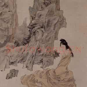 清代 任伯年《朱笔钟馗像》国画人物作品图片鉴赏